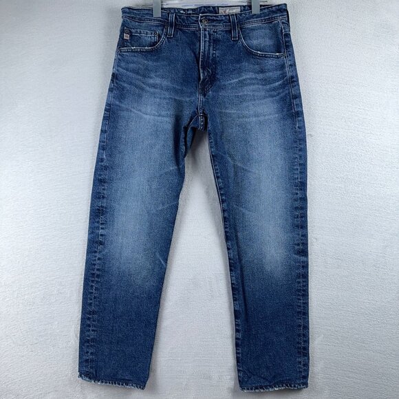 Ag Adriano Goldschmied Straight Leg Jeans Modern Slim Mens Blue Size 34X33 - Picture 1 of 13